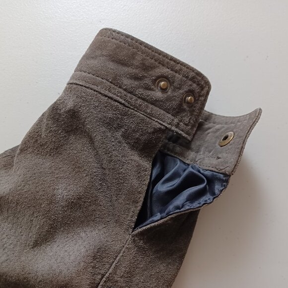 ISPO by Amerella Brown Suede Vintage Bomber Jacket - Picture 5 of 16